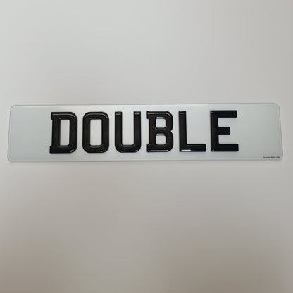 Double 4D Topped With Gel (7mm) - SHOW PLATE ANY TEXT