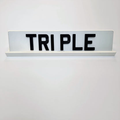Triple 4D Plate (9mm) - SHOW PLATE ANY TEXT