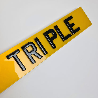 Triple 4D With Gel (11mm) - SHOW PLATE ANY TEXT