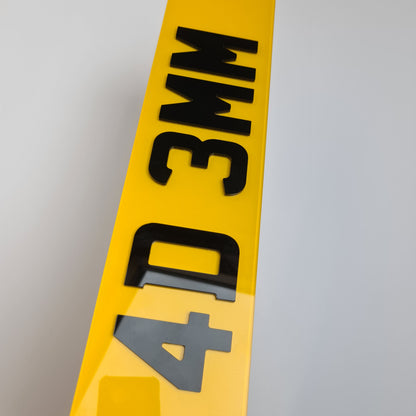 4D 3MM Plate - SHOW PLATE ANY TEXT