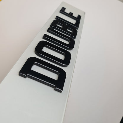 Double 4D Topped With Gel (7mm) - SHOW PLATE ANY TEXT