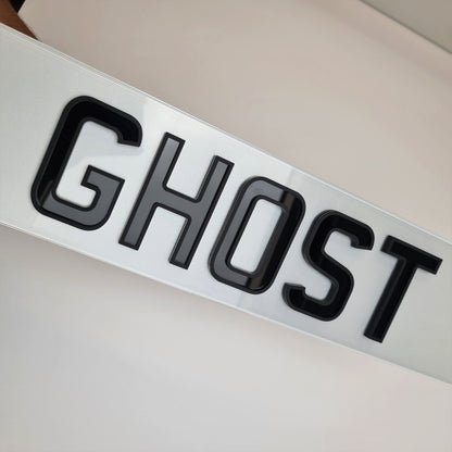 Ghost Plate - SHOW PLATE ANY TEXT